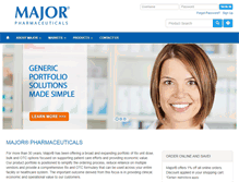Tablet Screenshot of majorpharmaceuticals.com